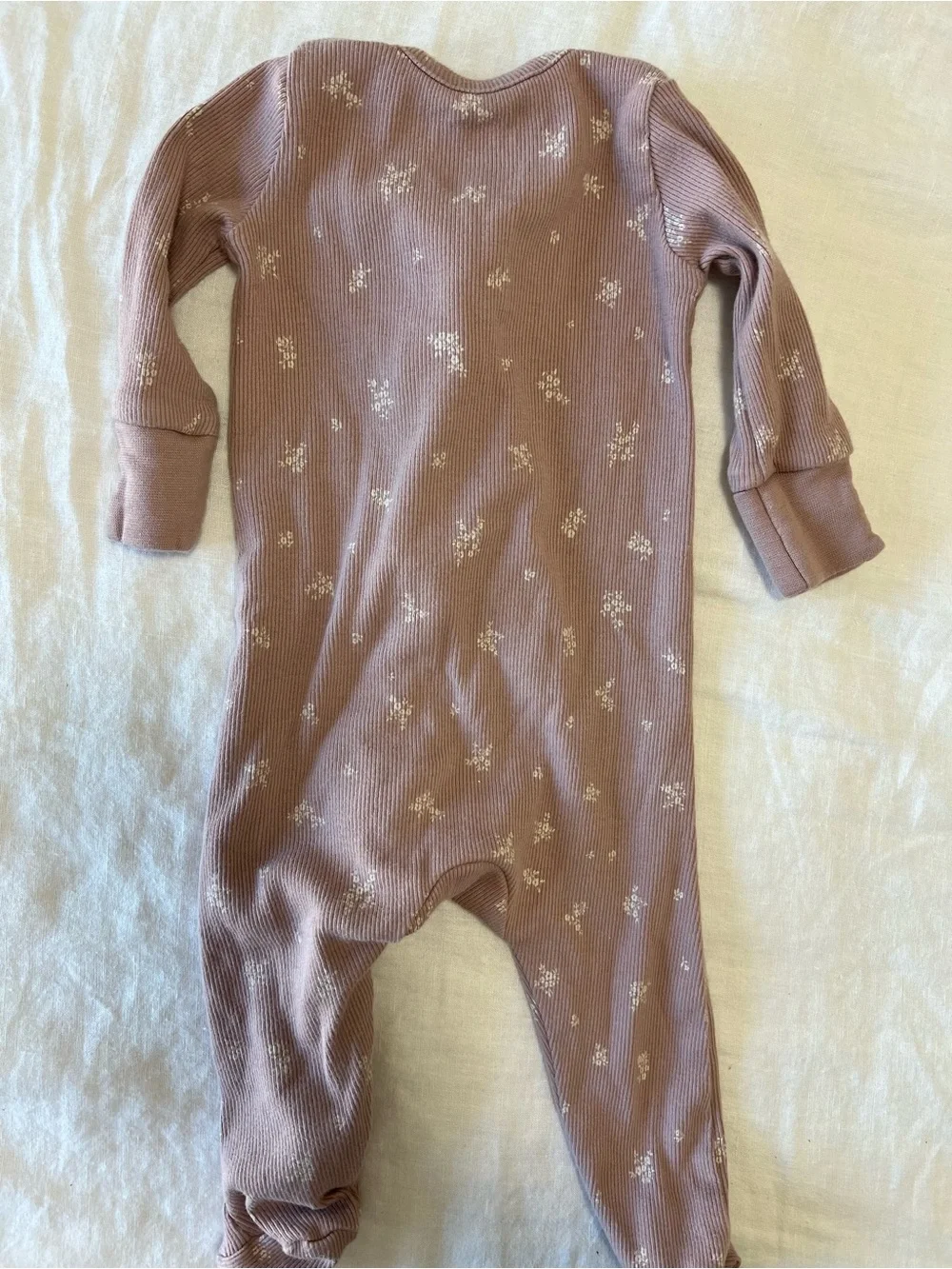 Colored Organics Mauve Footie Pajamas 1